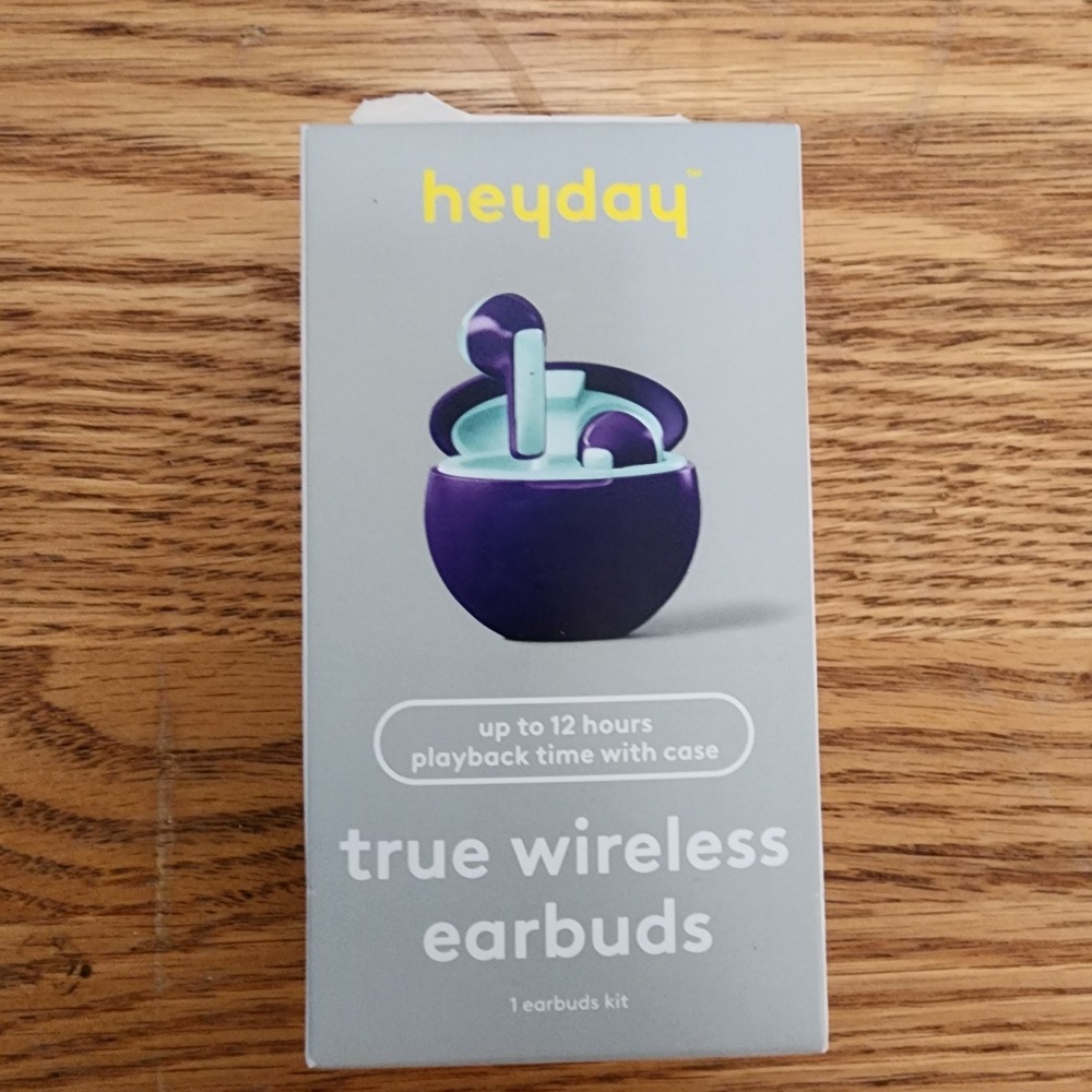 Heyday True Wireless Earbuds W/Rechargeable Case Micro USB Charging Cable - DUSK